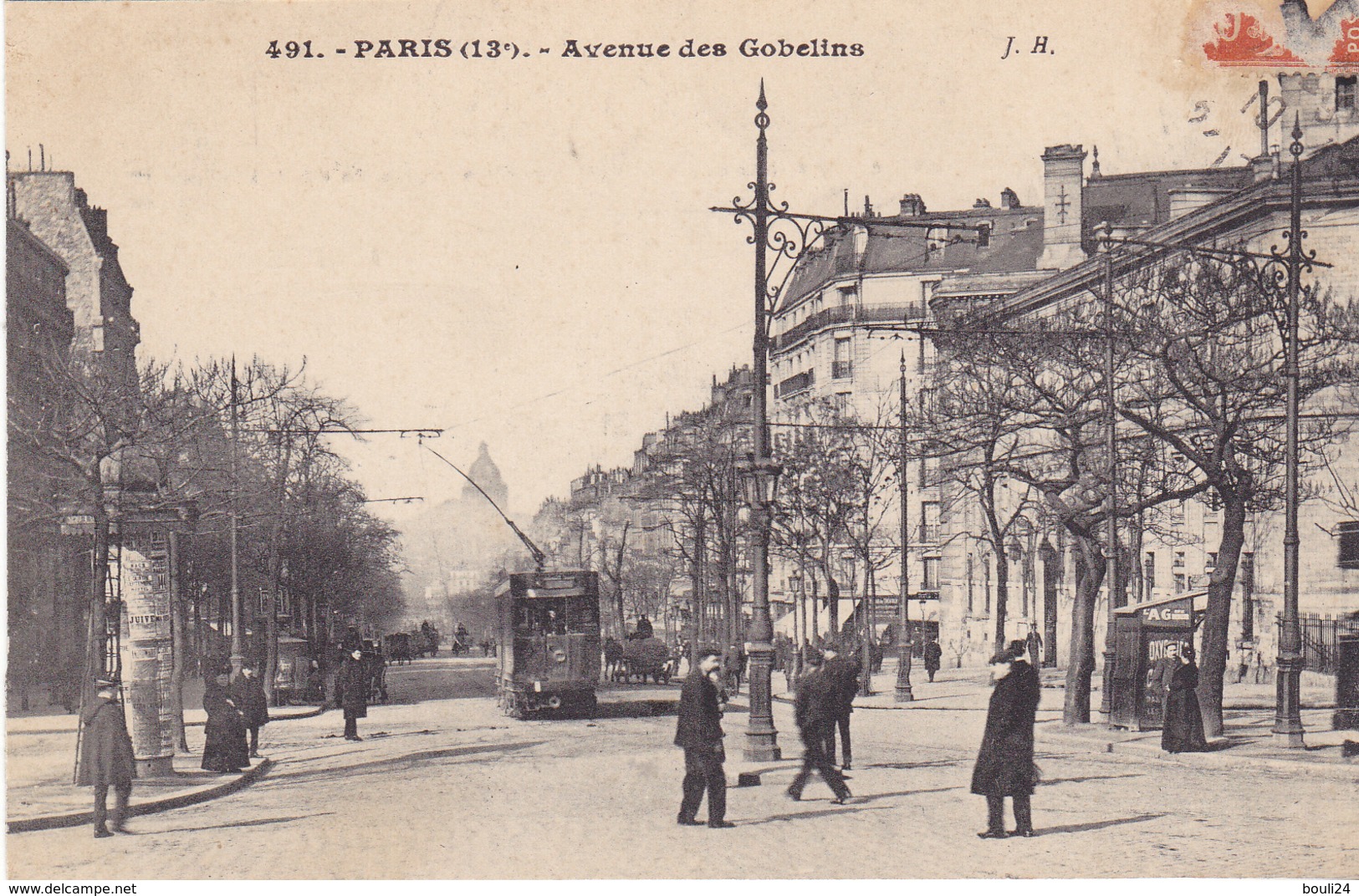 BAD-  PARIS AVENUE DES GOBELINS  CPA  CIRCULEE - Arrondissement: 13