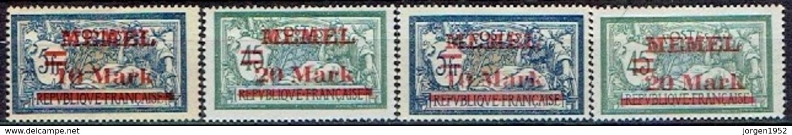 MEMEL " FROM 1921 STAMPWORLD 38-39* (2 TYPES) - Unused Stamps