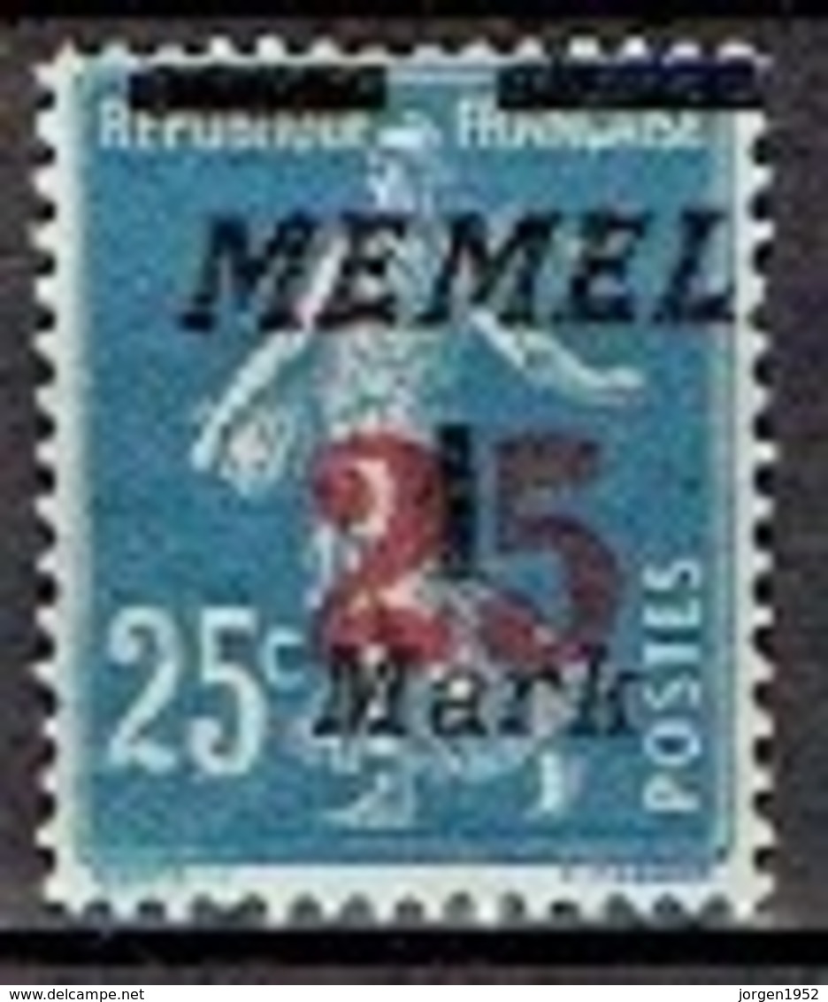 MEMEL " FROM 1923 STAMPWORLD 122* - Unused Stamps