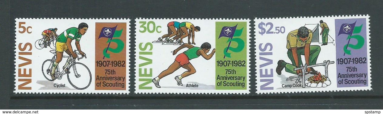 Nevis 1982 Scout Set 3 MNH - St.Christopher-Nevis-Anguilla (...-1980)