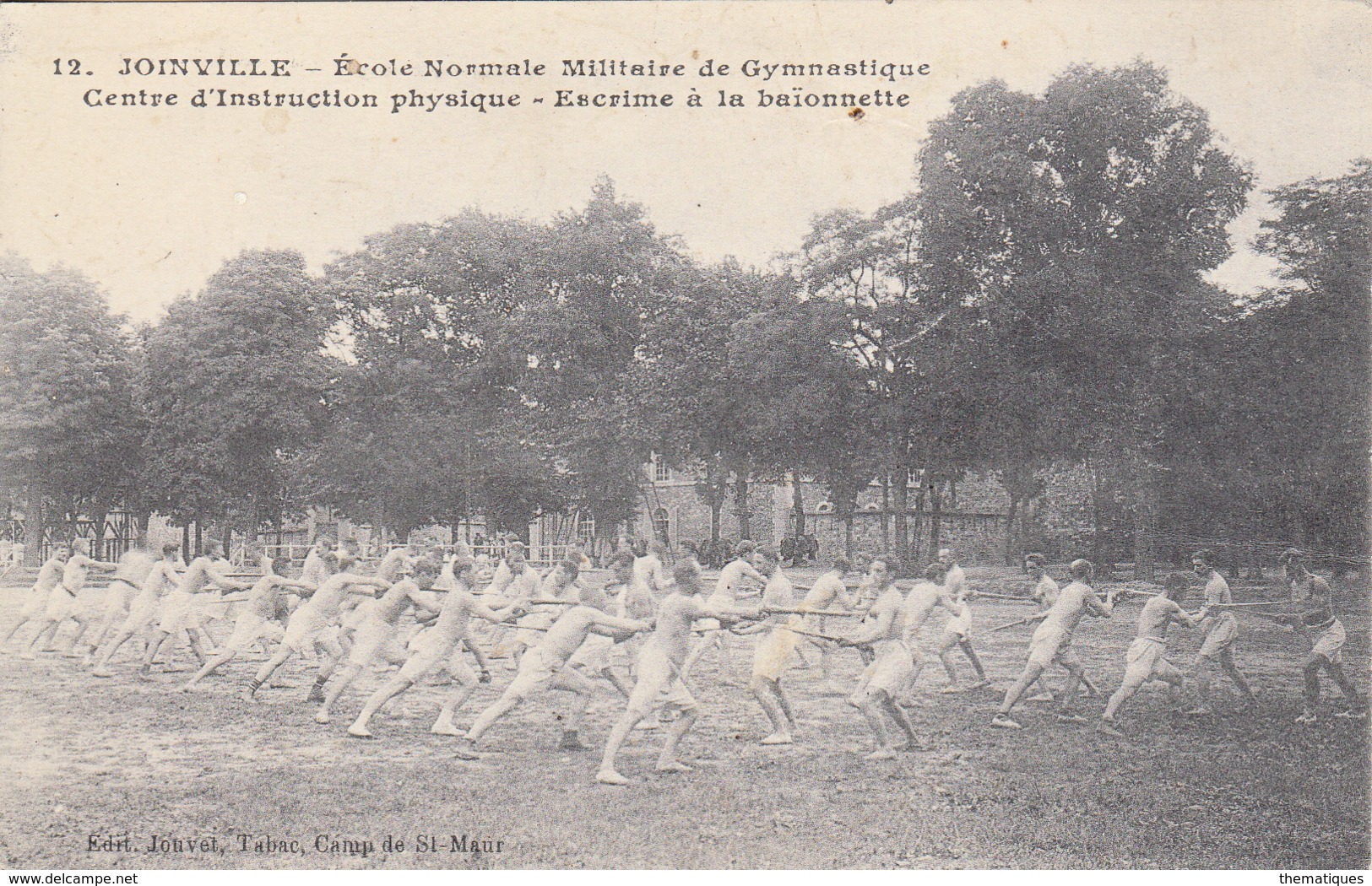 Thematiques 94 Val De Marne Ecole Militaire De Gymnastique Et D'Escrime Instruction Physique Escrime à La Baïonnette - Escrime