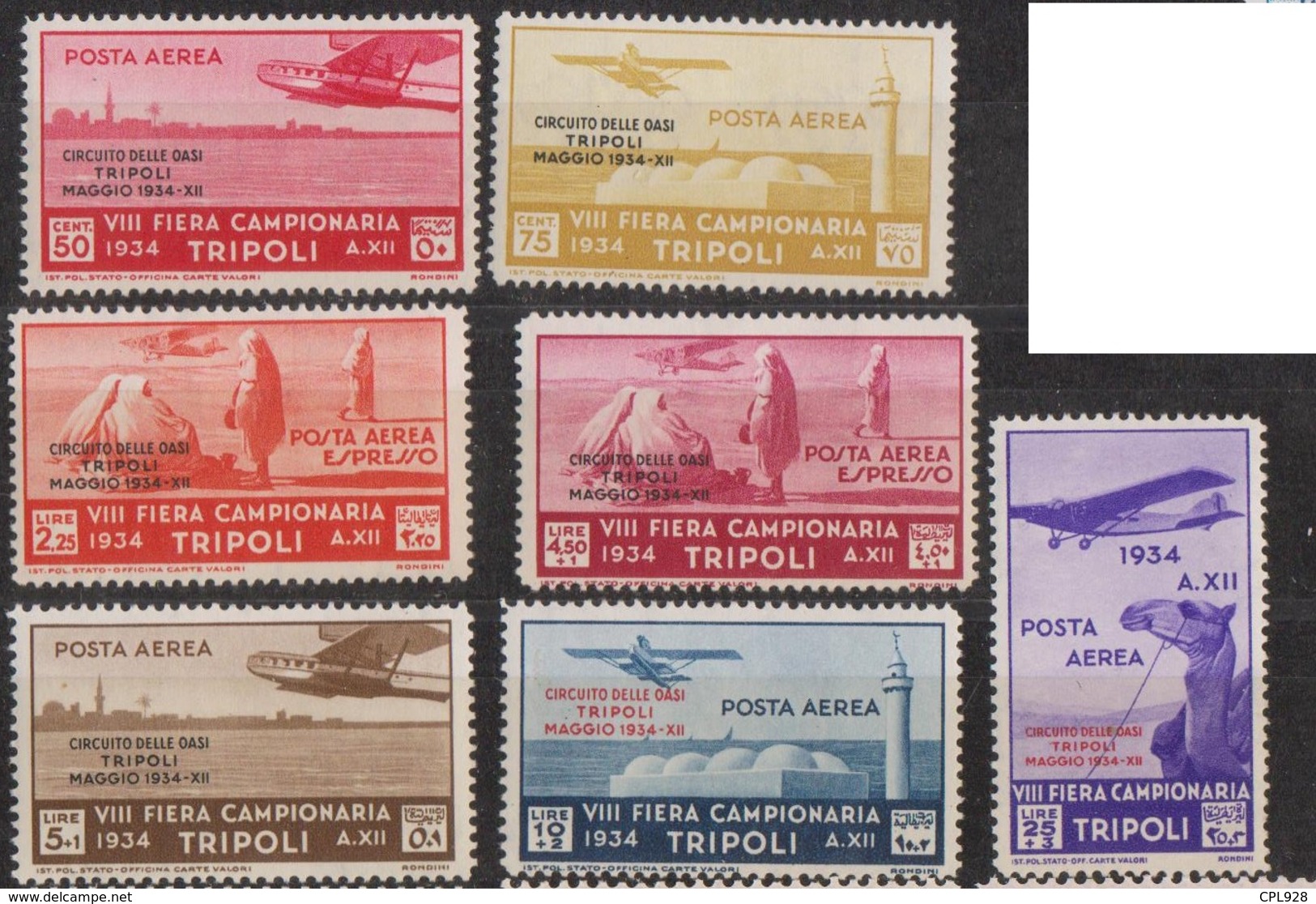 Tripolitaine (colonie Italienne) Poste Aérienne N°50 à 56 *, Cote: 275€ - Tripolitania