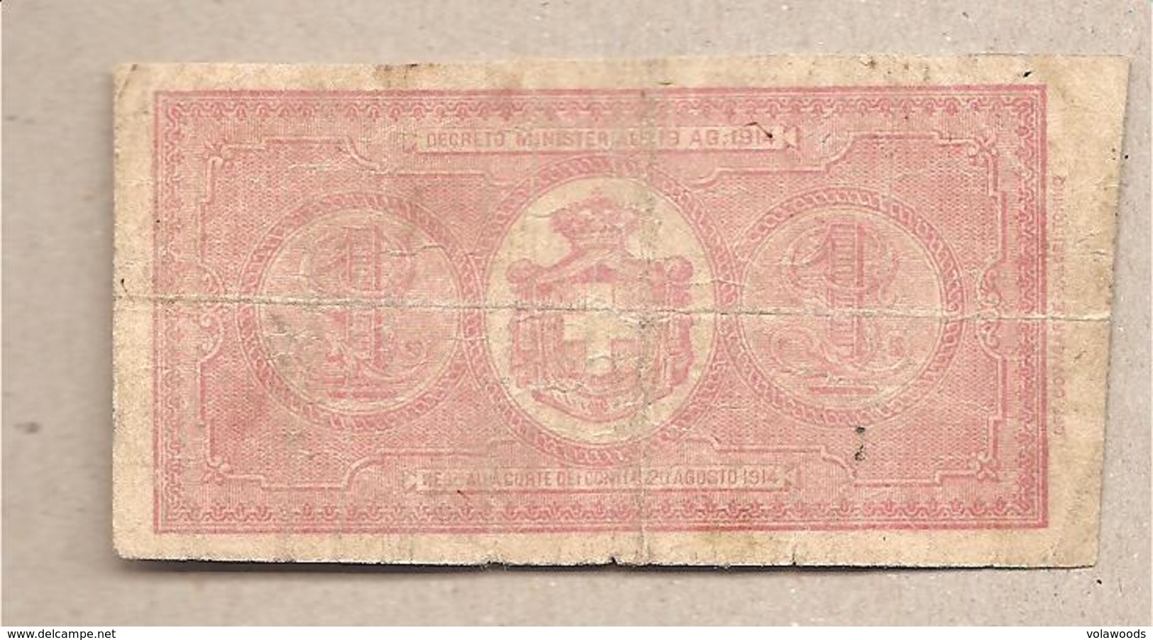 Italia - Banconota Buono Di Cassa Circolata Da 1 Lira P-36b - 1917 - Buoni Di Cassa