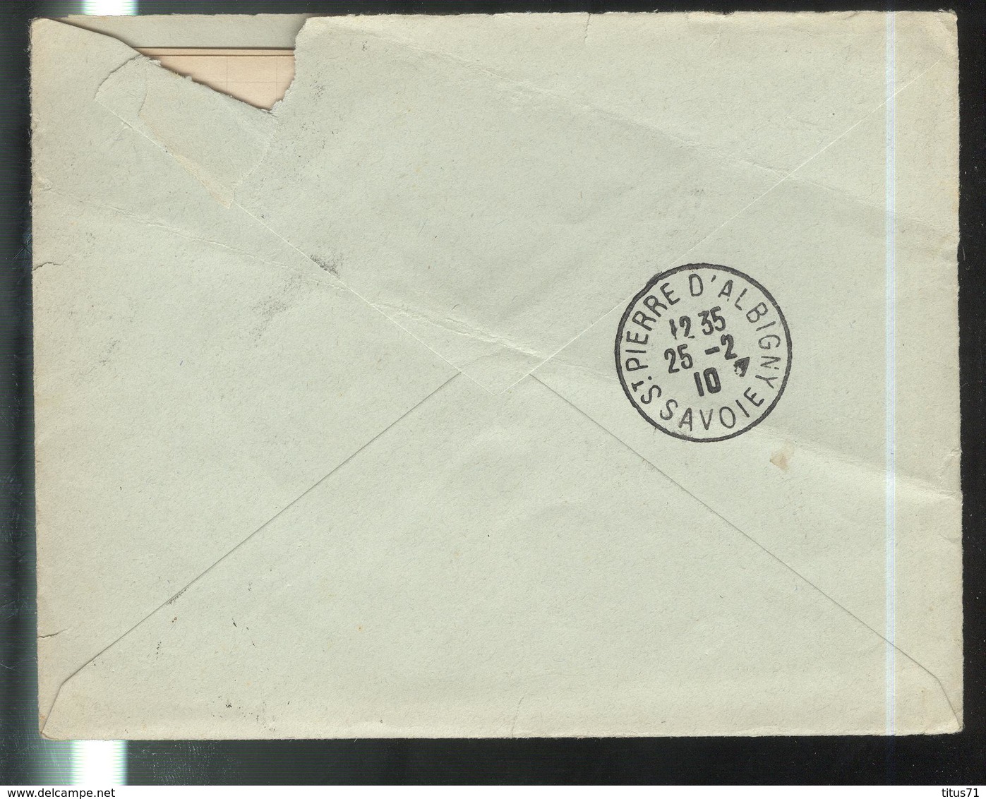 Marcophilie - Enveloppe Daniel De Bernardy Entrepreneur Chignin Les Marches - 1910 - 1877-1920: Période Semi Moderne