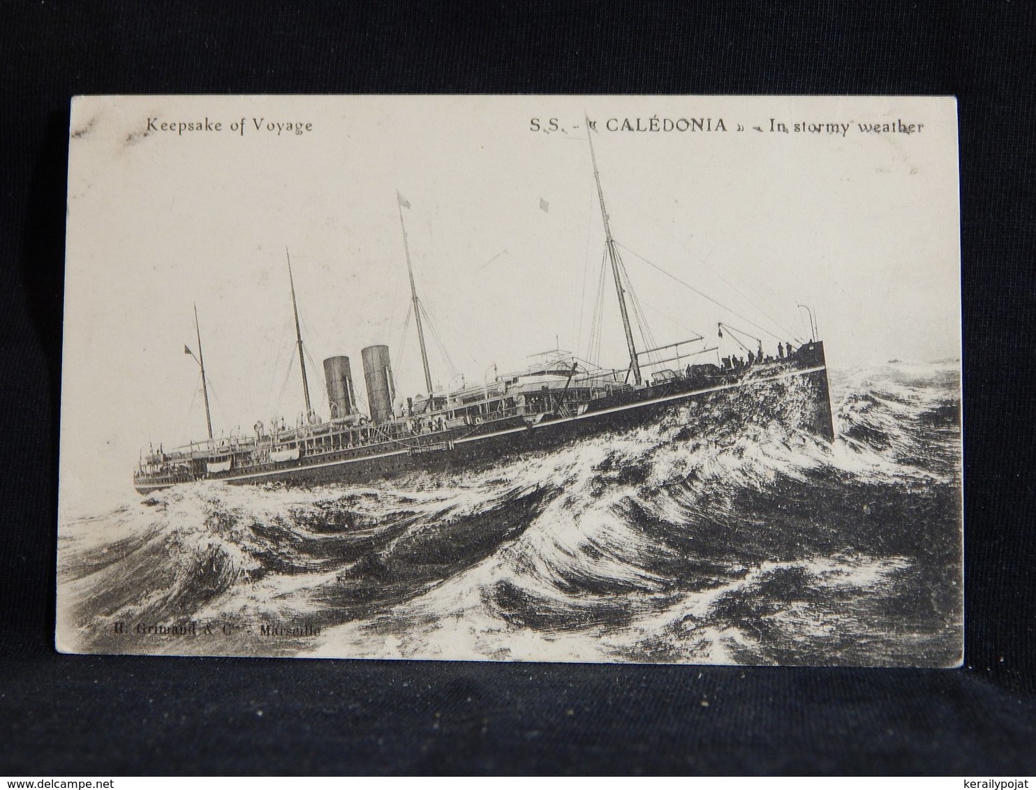 Steamer S.S. Caledonia In Stormy Weather__(22743) - Steamers