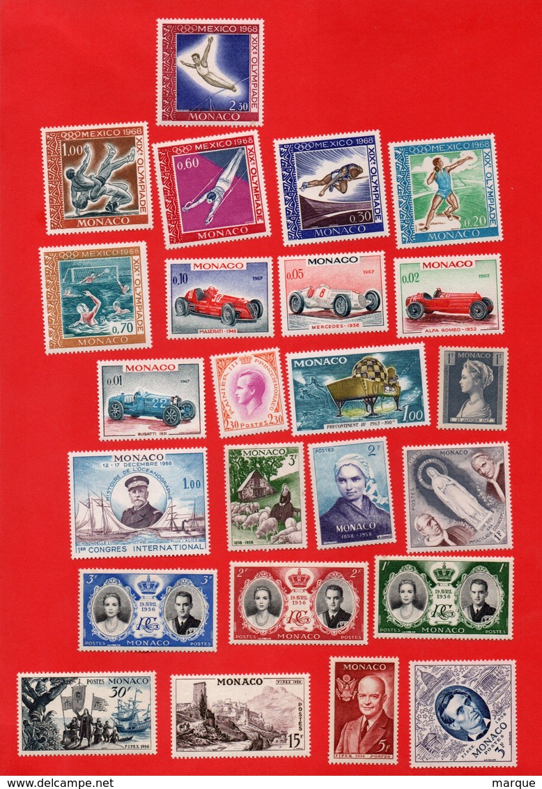 Lot De 24 Timbres MONACO Neufs - Collections, Lots & Séries