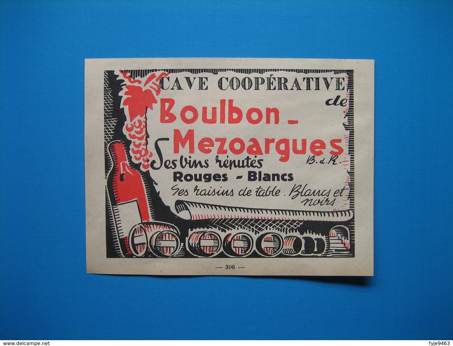 (1947) Cave Coopérative De BOULBON-MEZOARGUES (Bouches-du-Rhône) - Non Classés