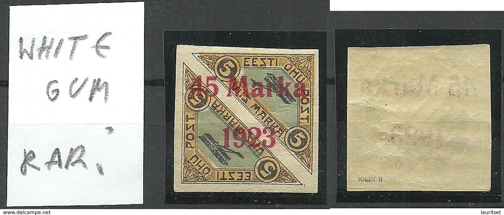 ESTLAND ESTONIA 1923 Michel 45 B II (2,2 Mm) * WHITE GUM Type ! RRR - Estland