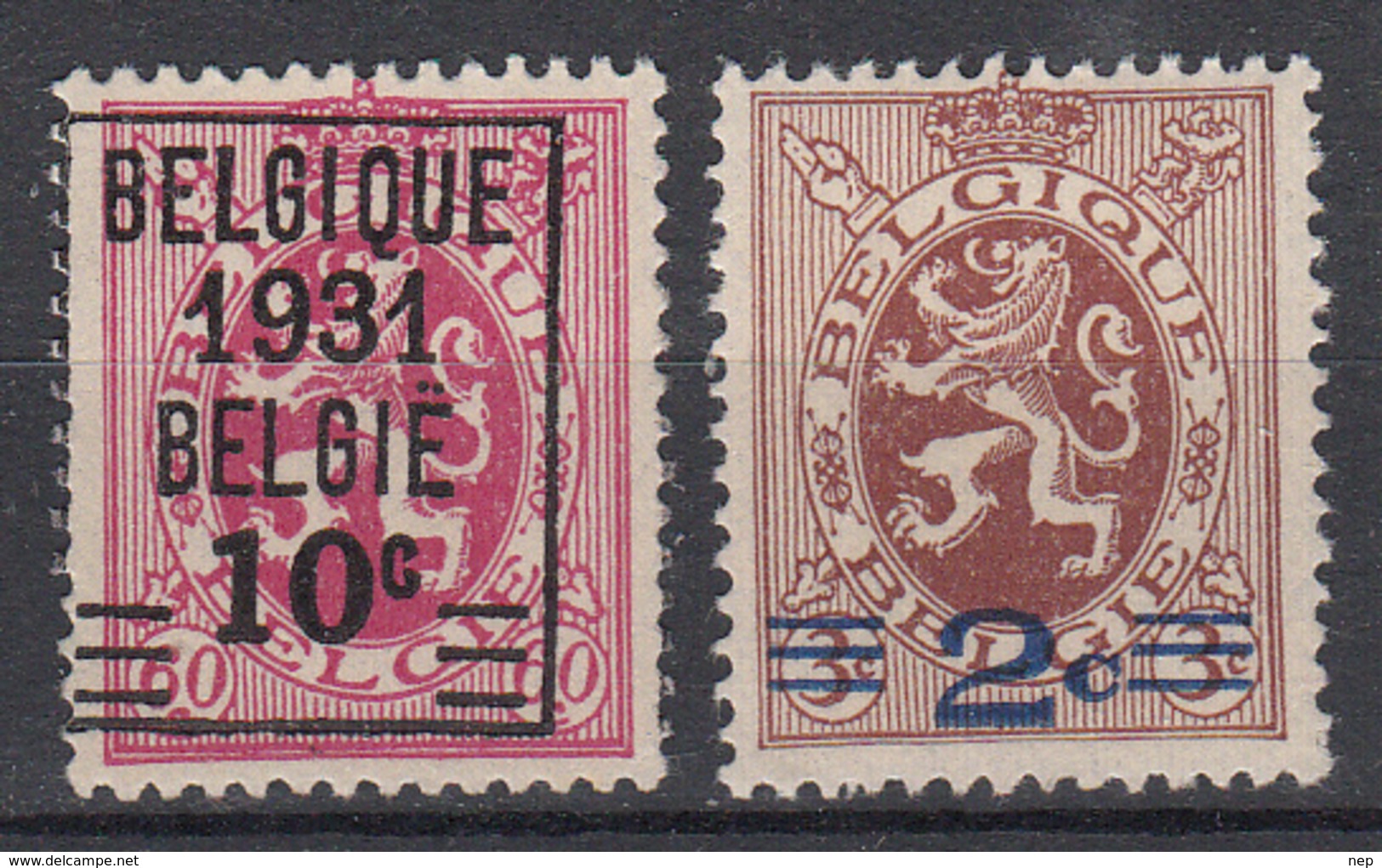 BELGIË - OBP - 1931 - Nr 315/16 - (*)/ MH* - Neufs