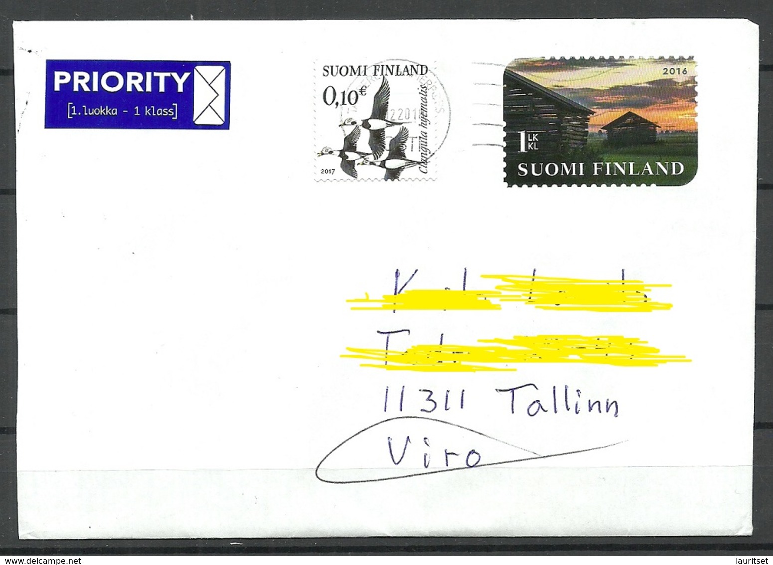 FINNLAND Finland 2018 Cover To Estonia Estland - Lettres & Documents