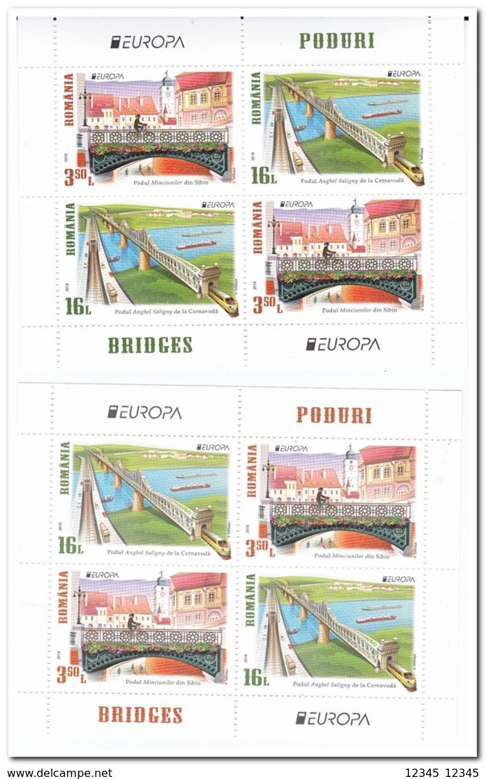 Roemenië 2018, Postfris MNH, Bridges, Europe - Ongebruikt