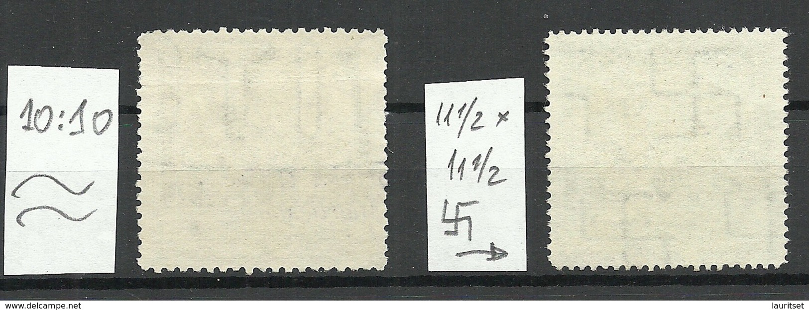 LATVI Lettland Tax Revenue Steuer 1 Lats Different Watermarks + Perforations O - Lettonie