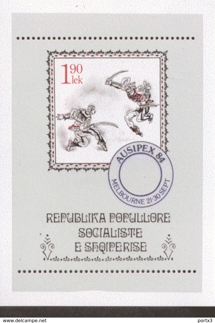 Albanien Block 80 - 83 Gemälde /Briefmarkenausstellung /Sparkadiade /  / Volksarmee  MNH ** Postfrisch - Albanien