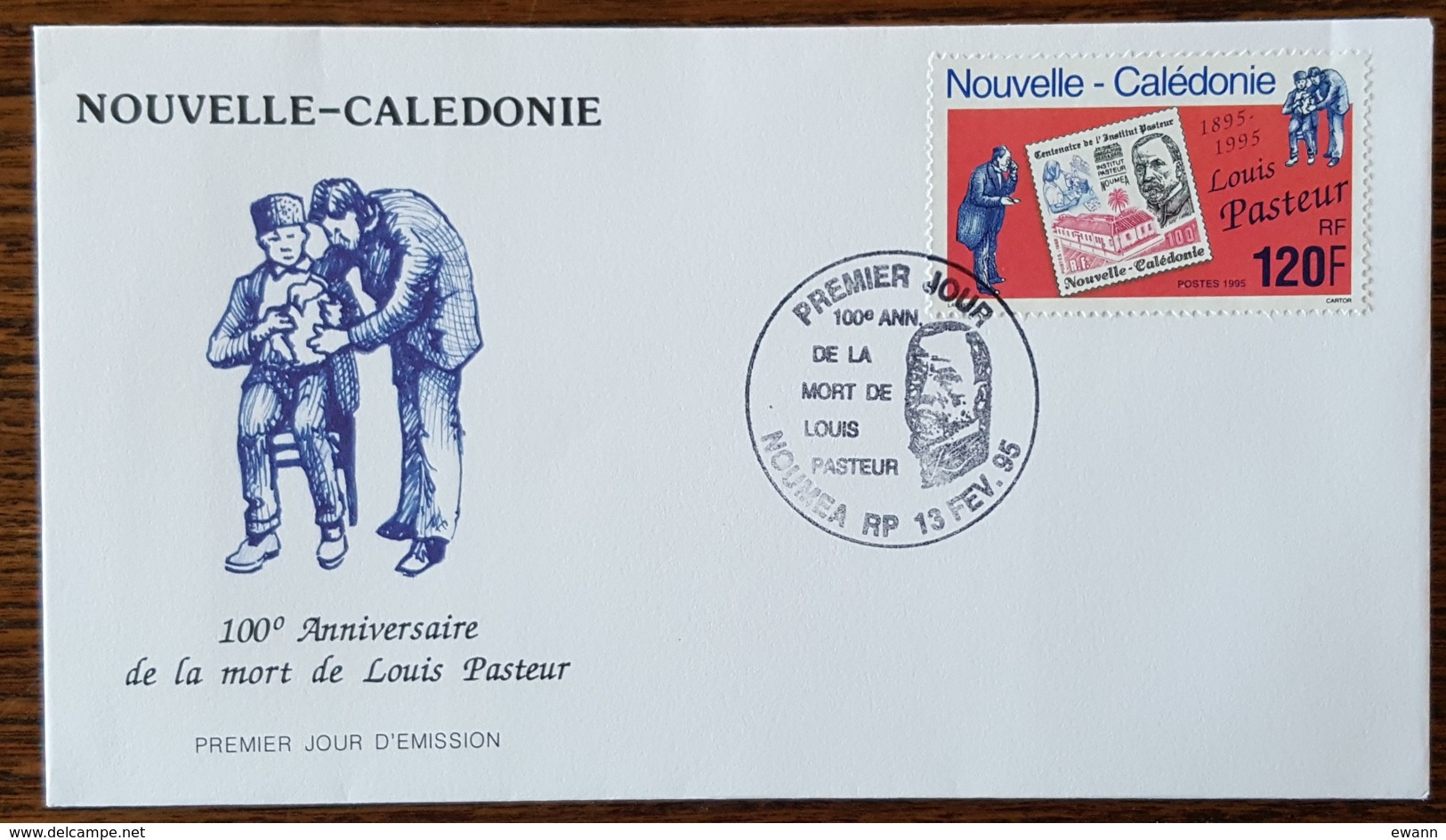 Nouvelle Calédonie - FDC 1995 - YT N°680 - Louis Pasteur - FDC