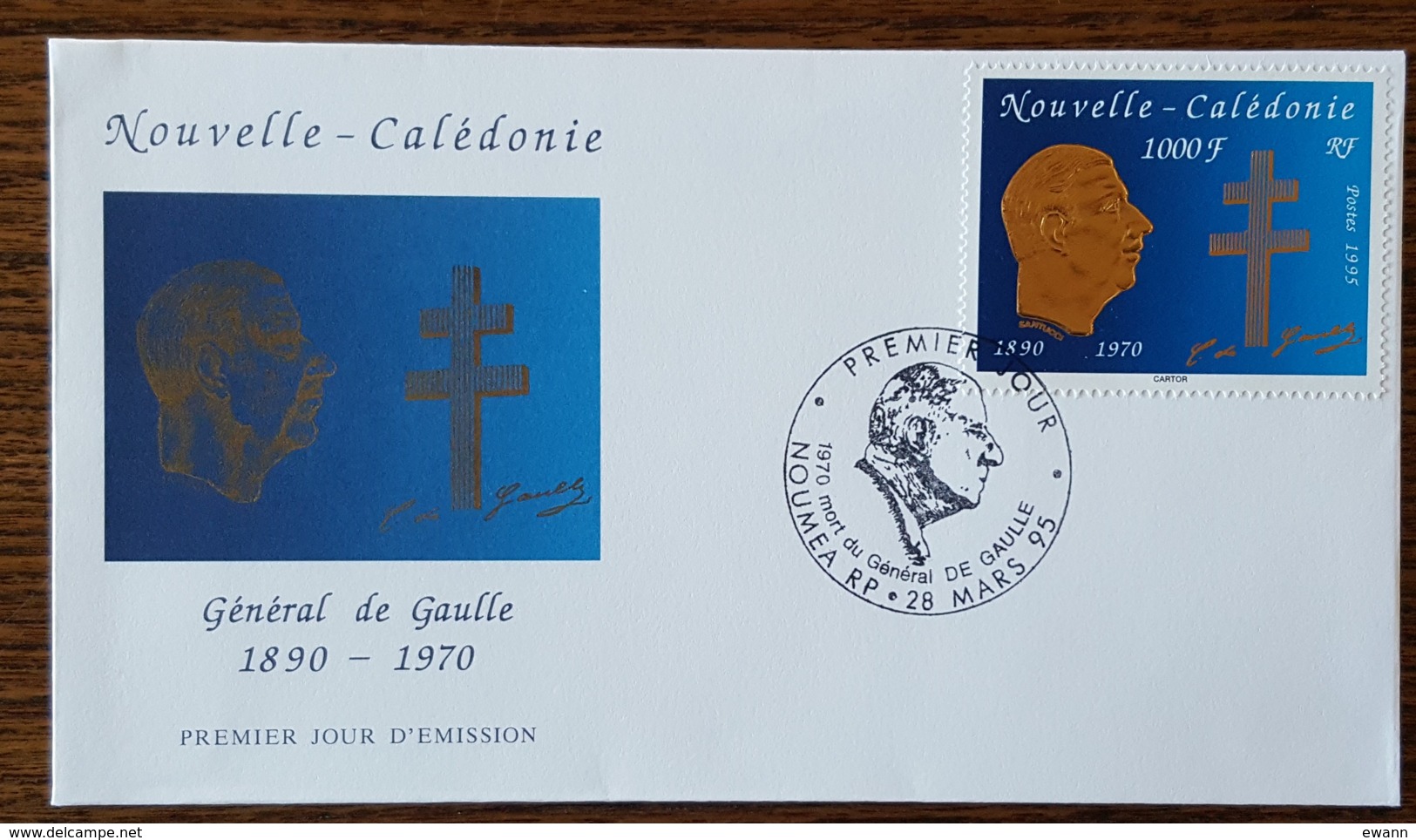 Nouvelle Calédonie - FDC 1995 - YT N°682 - Général De Gaulle - FDC