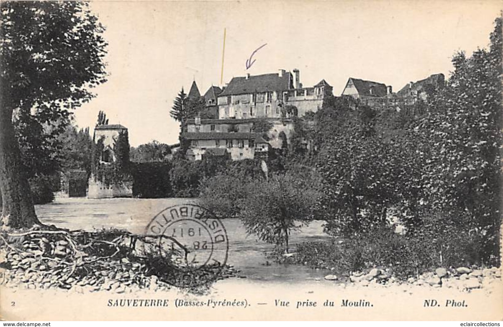 Sauveterre De Béarn        64        Vue Prise Du Moulin       (voir Scan) - Sauveterre De Bearn