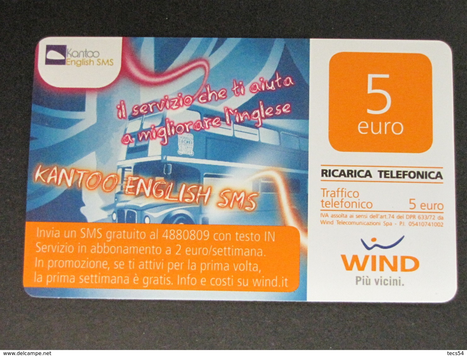 ITALIA WIND - KANTOO ENGLISH SMS - 30/06/2015 USATA - Schede GSM, Prepagate & Ricariche