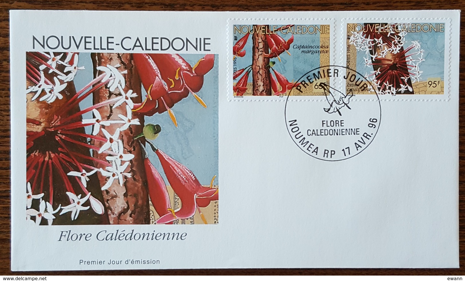 Nouvelle Calédonie - FDC 1996 - YT N°704, 705 - Flore Calédonienne - FDC