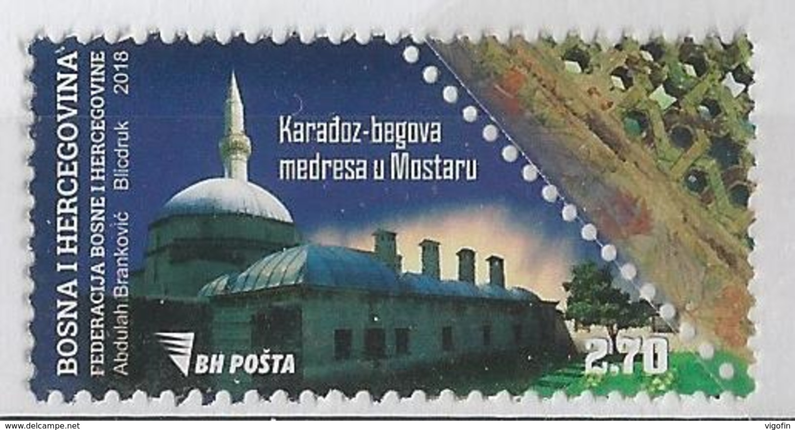 BH 2018-06 MEDRESA MOSTAR, BOSNA AND HERCEGOVINA, 1 X 1v, MNH - Islam