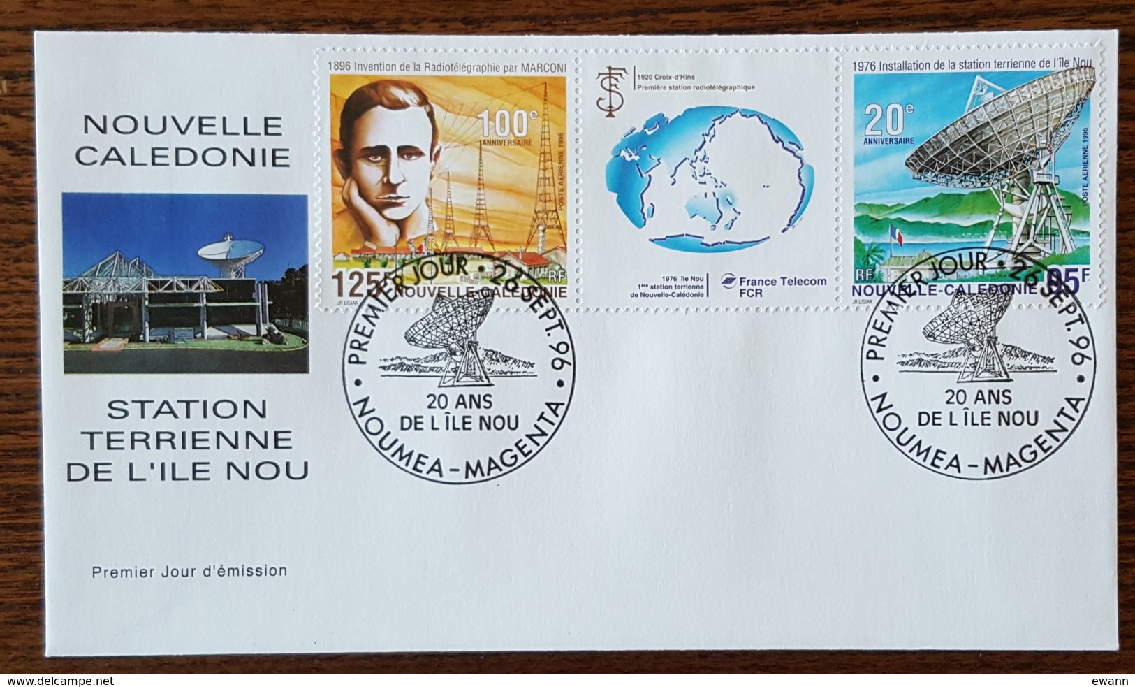 Nouvelle Calédonie - FDC 1996 - YT Aérien N°333A - 20 Ans De L'Ile Nou - FDC