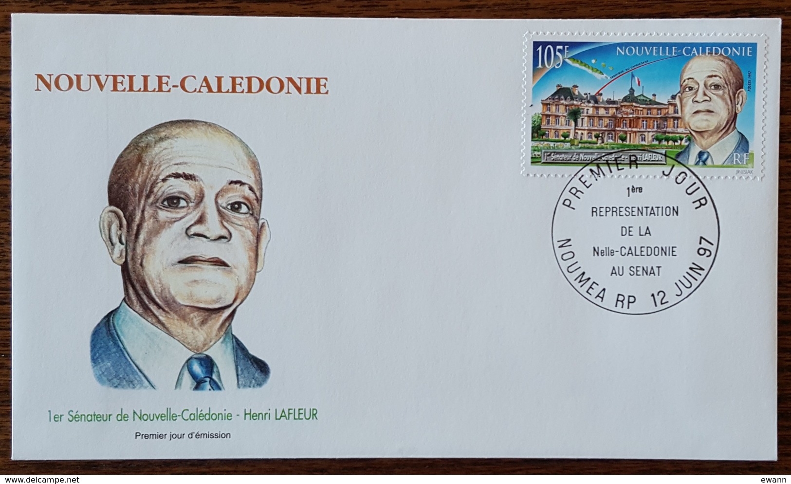 Nouvelle Calédonie - FDC 1997 - YT N°730 - 1ère Représentation Au Sénat / Henri Lafleur - FDC