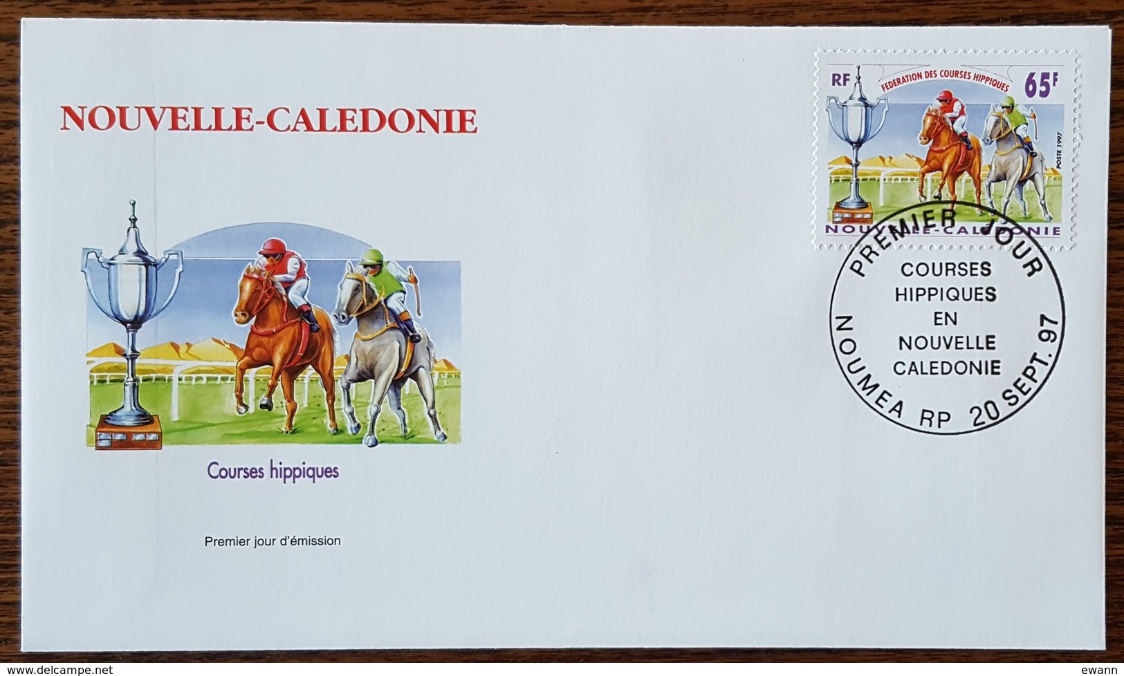 Nouvelle Calédonie - FDC 1997 - YT N°736 - Courses Hippiques - FDC