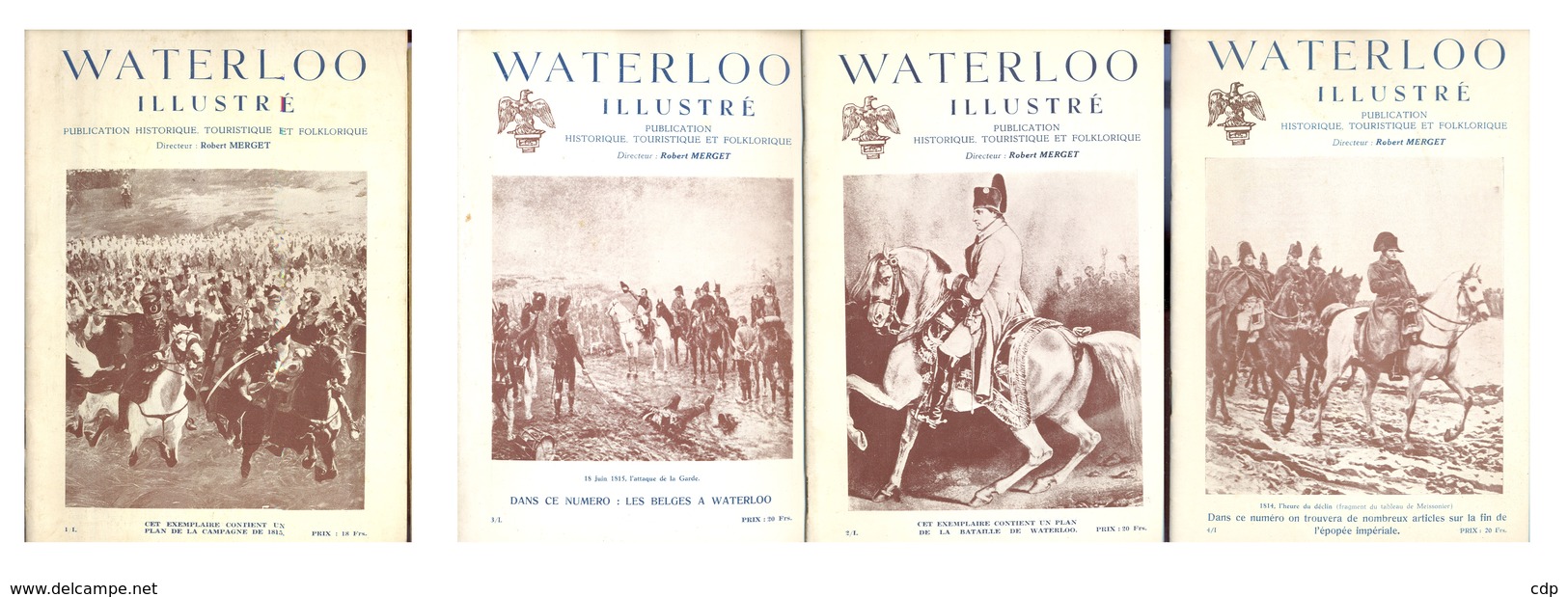 NAPOLEON  Lot 4 Revues Waterloo Illustré   1950 - Geschiedenis
