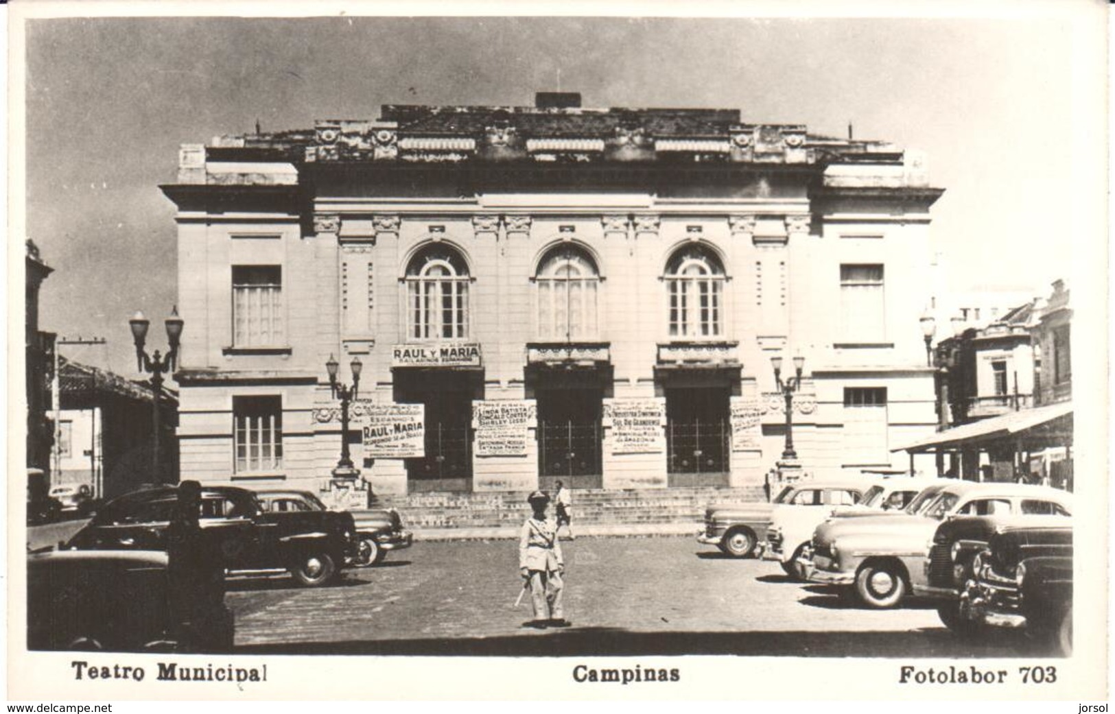 POSTAL    CAMPINAS  -BRASIL  - TEATRO MUNICIPAL  (FOTOLABOR  703) - Otros