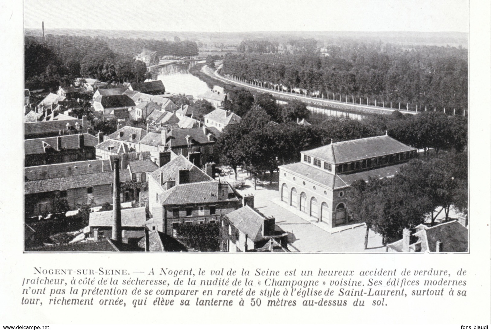 1924 - Iconographie - Nogent-sur-Seine (Aube) - Vue Générale - FRANCO DE PORT - Unclassified