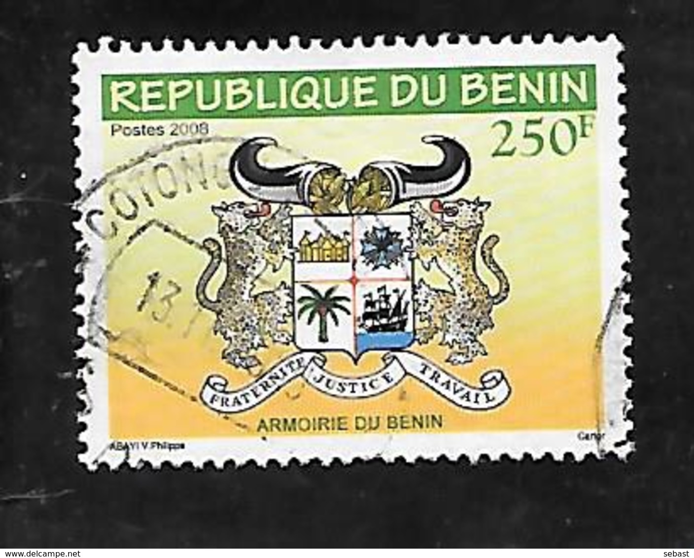 TIMBRE OBLITERE DU BENIN DE 2008 N° MICHEL 1459 - Bénin – Dahomey (1960-...)