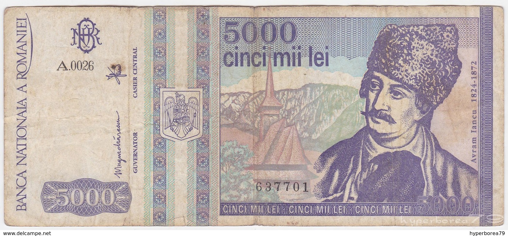 Romania P 104 - 5000 5.000 Lei 1993 - Fine - Romania