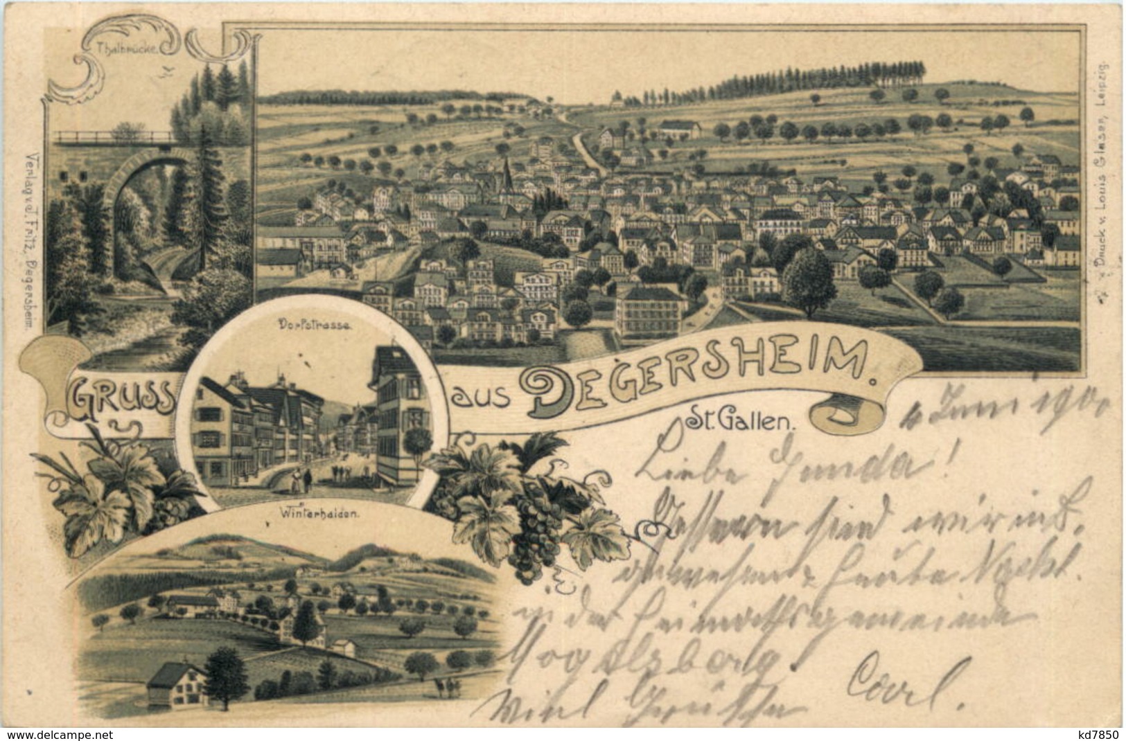 Gruss Aus Degersheim - Litho - Degersheim