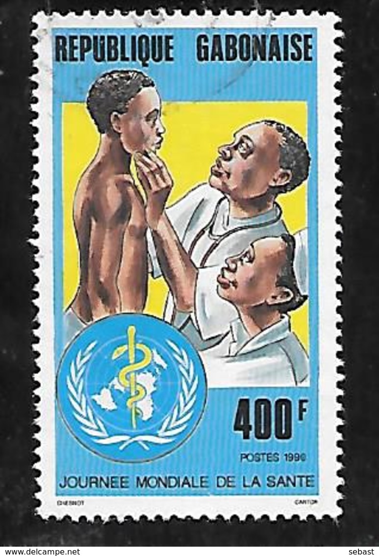 TIMBRE OBLITERE DU GABON DE 1990 N° MICHEL 1063 - Gabon (1960-...)