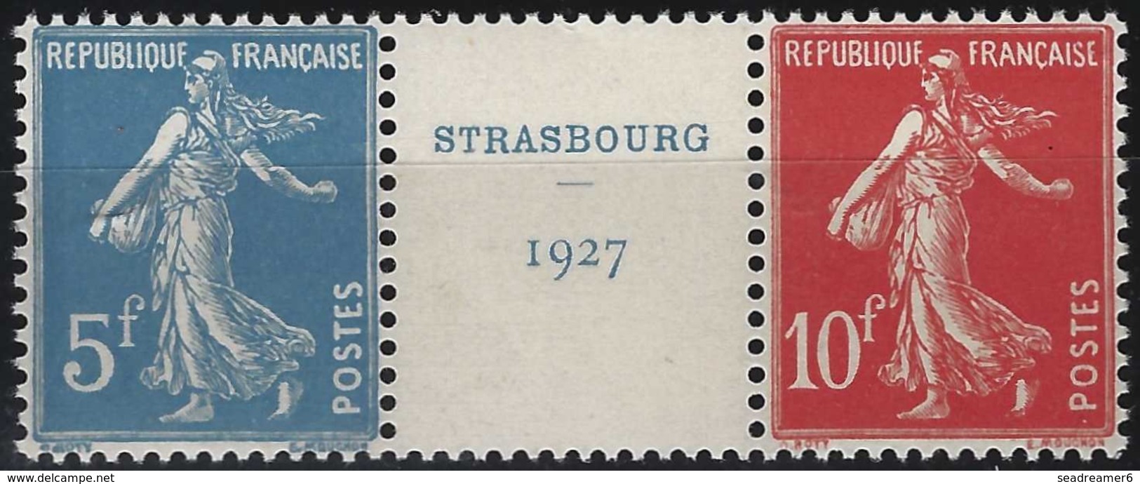 FRANCE Strasbourg 1927 Bande N°241/242** Coeur Du Bloc N°2, Superbe Signé Calves - Neufs