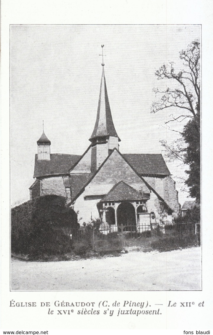 1924 - Iconographie - Géraudot (aube) - L'église - FRANCO DE PORT - Unclassified