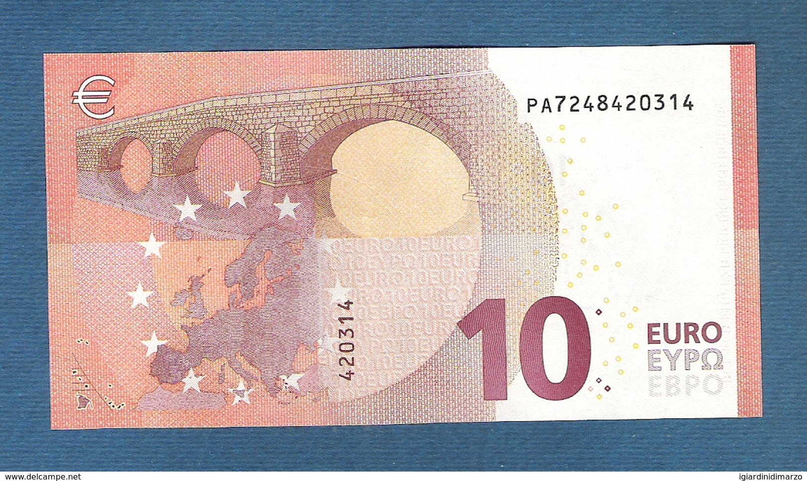 EURO - OLANDA - 2014 - BANCONOTA DA 10 EURO SERIE PA (P005I1) DRAGHI - NON CIRCOLATA (FDS-UNC) - IN OTTIME CONDIZIONI. - 10 Euro