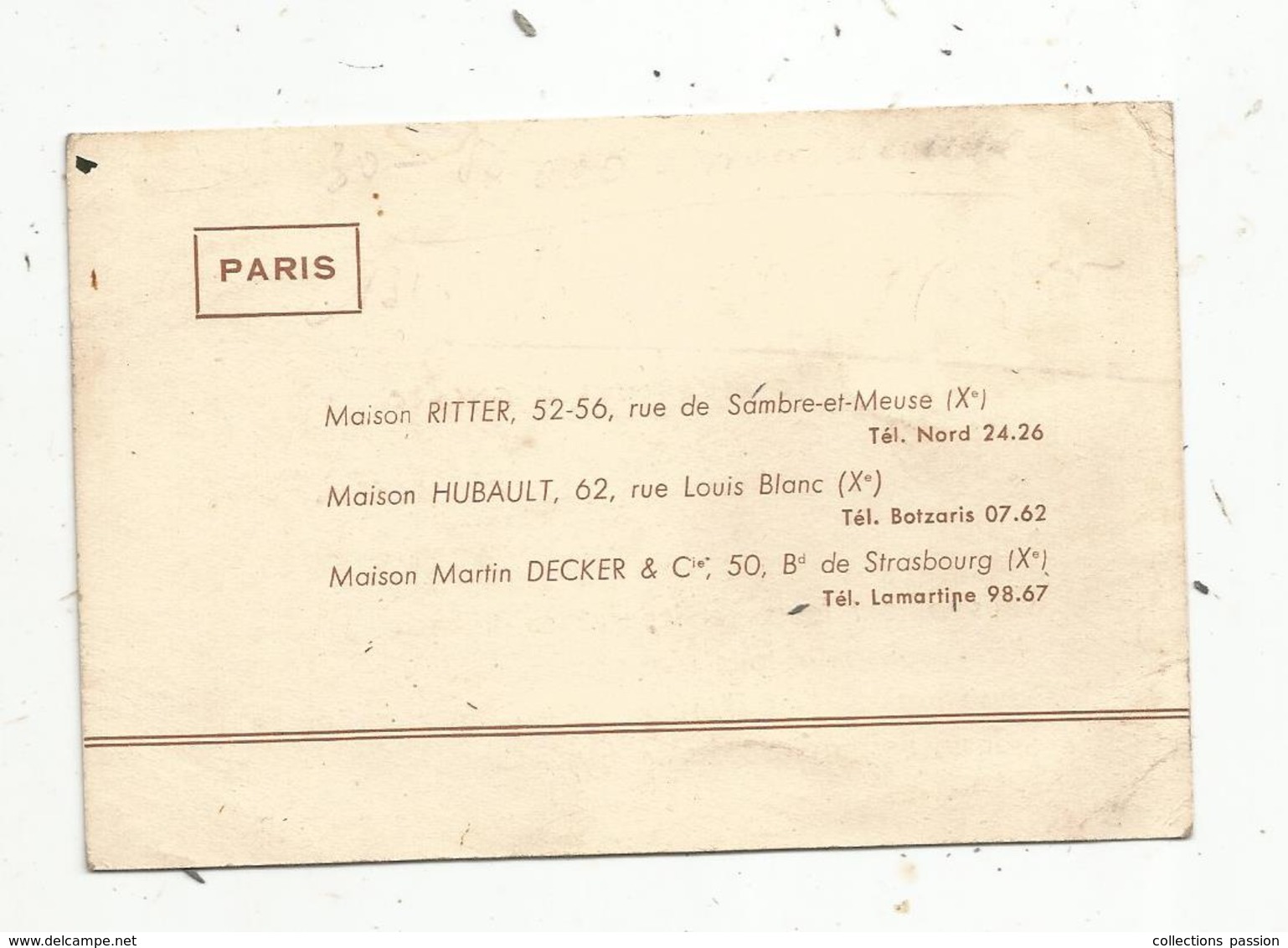 Carte De Visite , Machines à Coudre PFAFF ,Paris , 2 Scans - Cartes De Visite