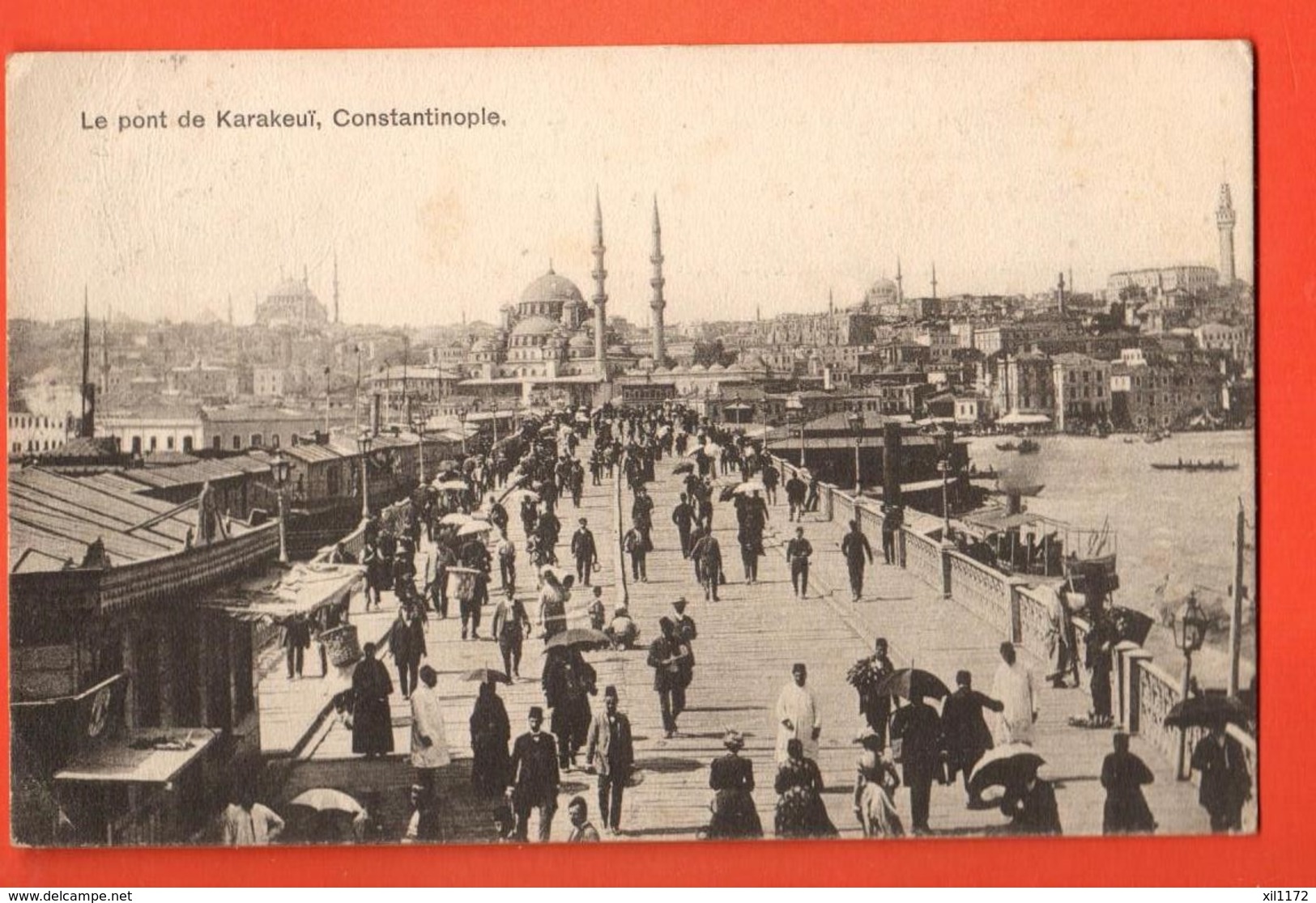 EBH-20  Pont De Karakeui, Constantinople, Istambul. Used In 1906, Stamp Missing - Turquie