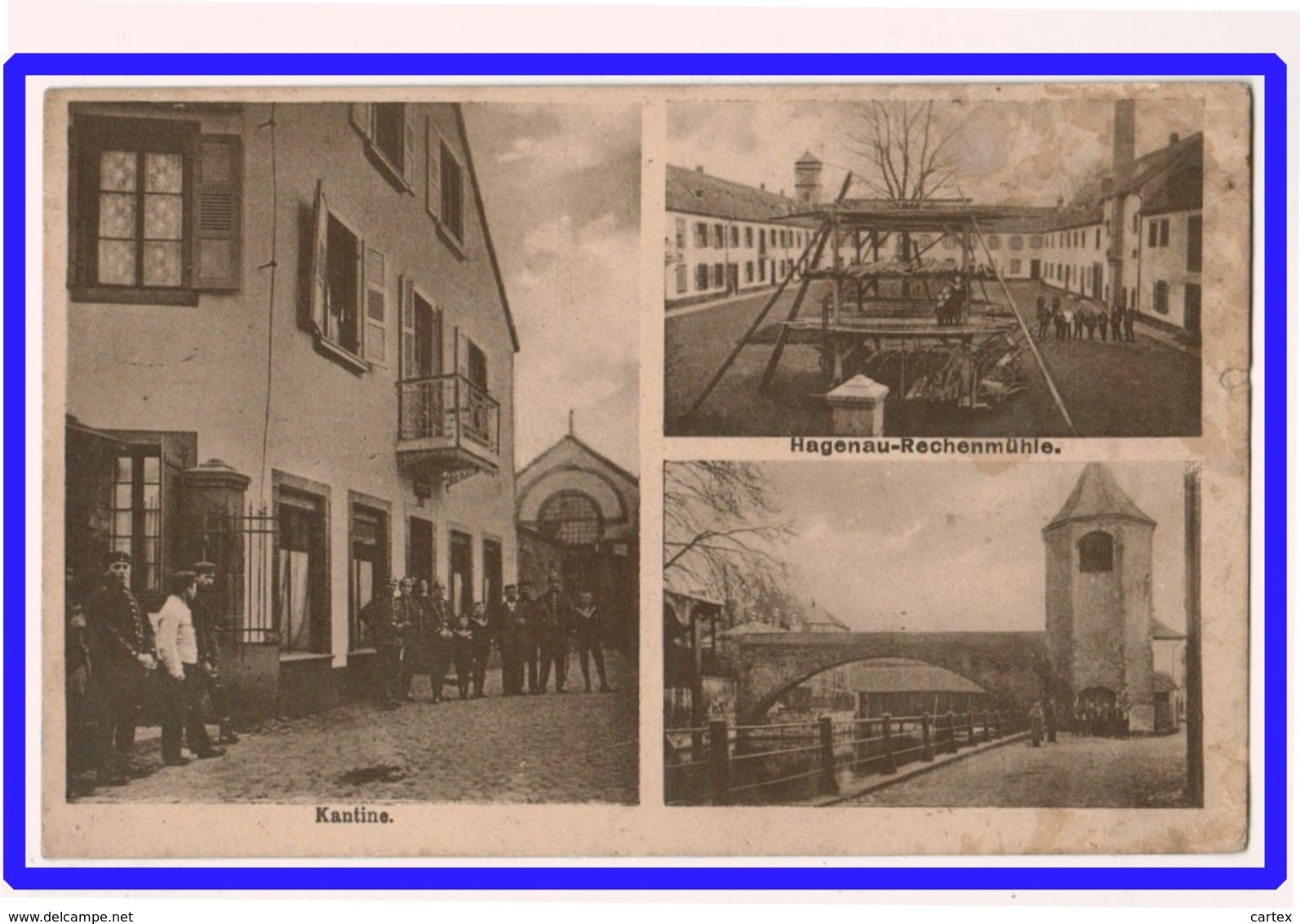 23102  CPA HAGENAU  / HAGUENAU  !  Carte Allemande 3 Vues  ; Kantine   Rechenmühle   ;  Geprüft 1916 !! - Haguenau