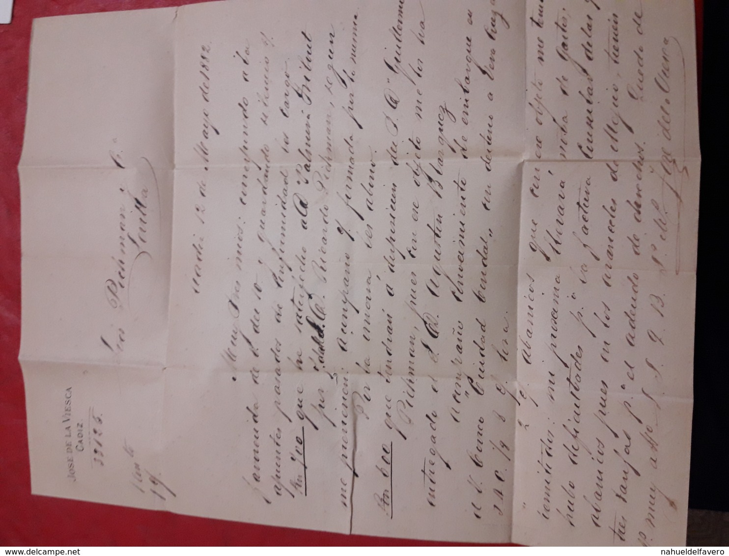 España Antigua Carta Circulada De Cadiz A Sevilla 1862 - Cartas & Documentos