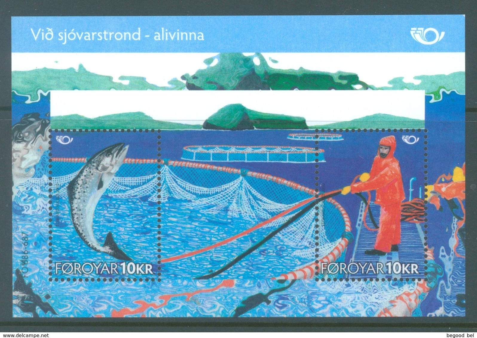 FEROE - MNH/*** LUXE - 2010 - NORDEN SALMON - Yv BLOC 25 - Lot 17280 - Féroé (Iles)