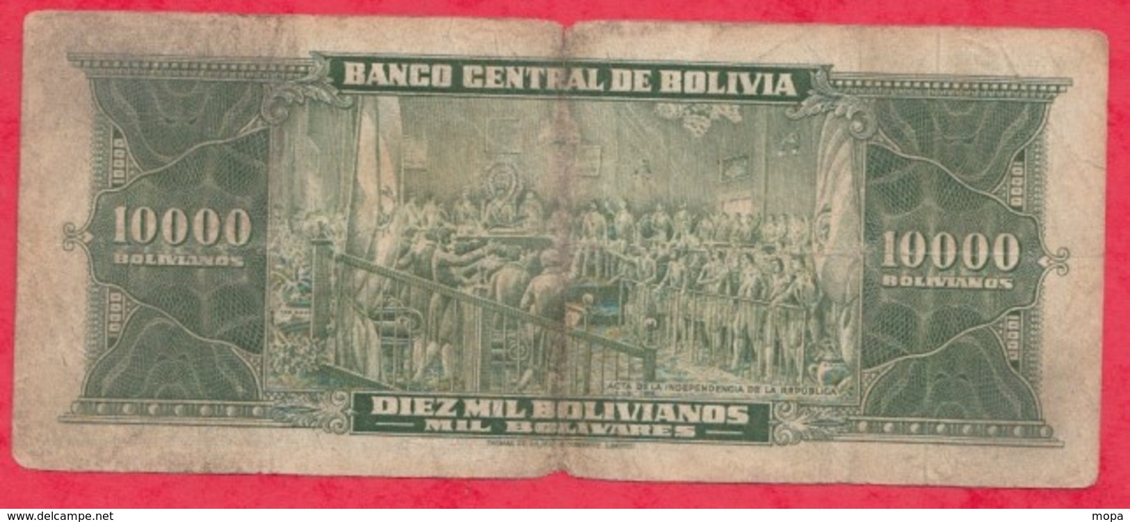 Bolivie -10000 Bolivianos Du 20/12/1945---G/TB+( FORTE COTE EN UNC PEU COMMUN) - Bolivia