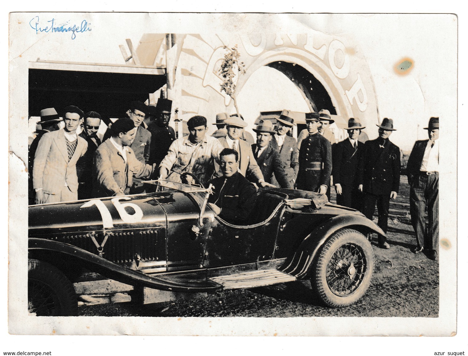 PHOTO ANCIENNE COURSE VOITURE /PIETRANGELIE AU VOLANT - Other & Unclassified