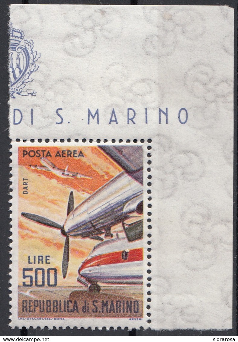 San Marino 1965 Bf. 148 Posta Aerea Aerei Moderni Rolls Royce Dart MNH - Aerei