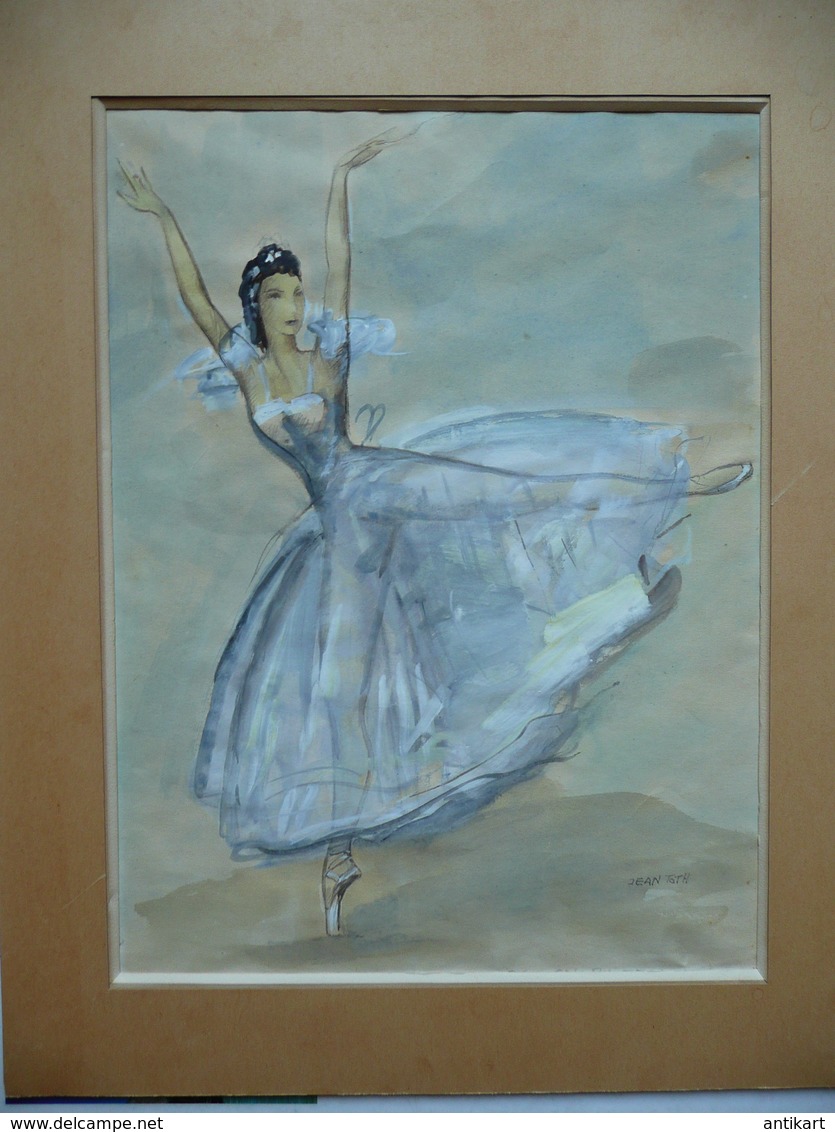 Jean Toth (1899-1972) - Danseuse Les Sylphides Opéra De Paris Garnier Cca 1970 - Tempere