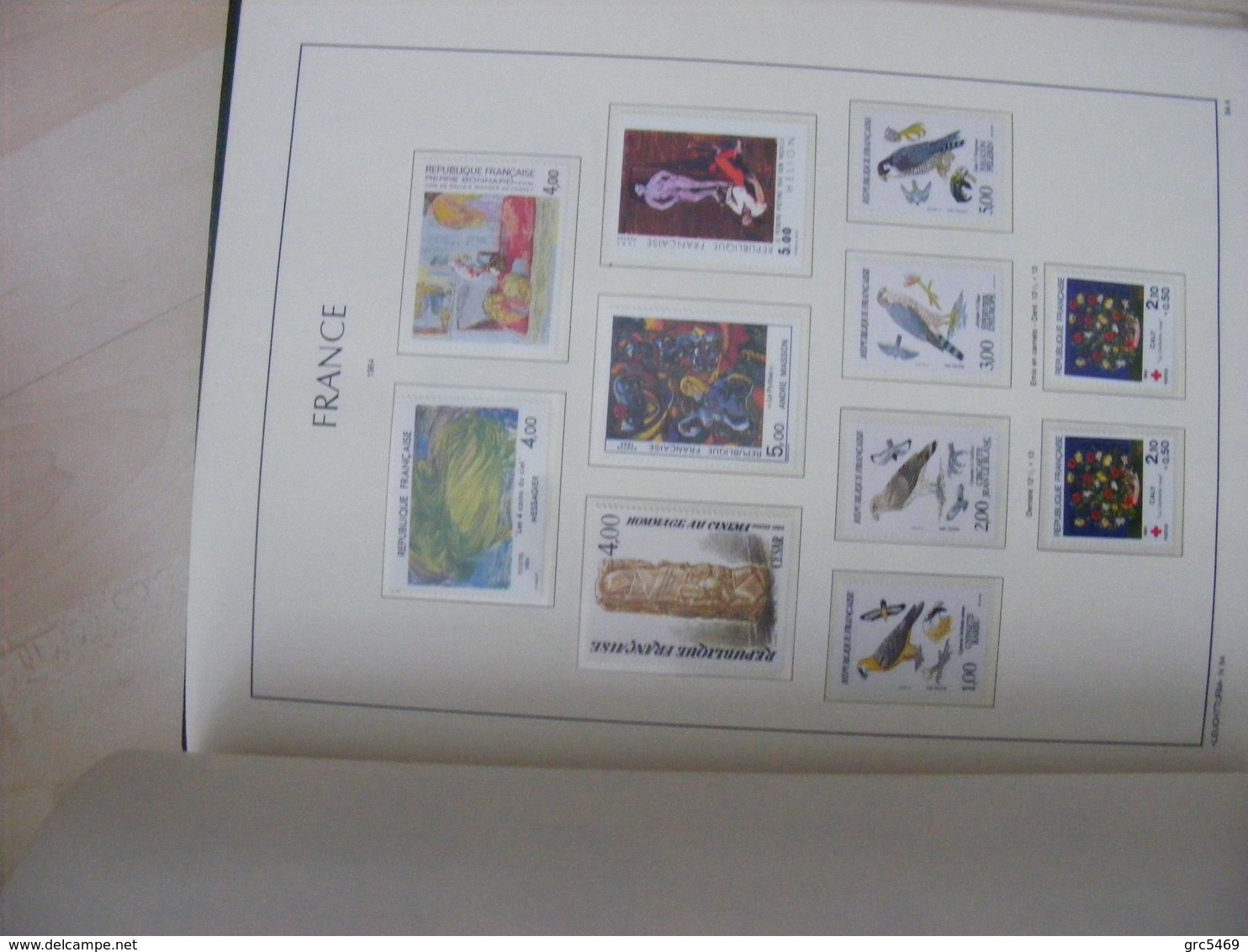 Collection TIMBRES en Classeur LEUCHTURM 1972/1990 complet FAC=338E