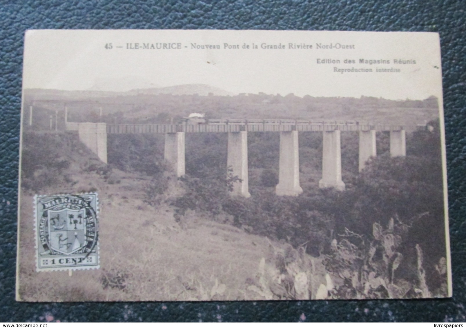 Maurice Ile Nouveau Pont  De La Grande Riviere   Cpa Timbée Mauritius - Mauritius