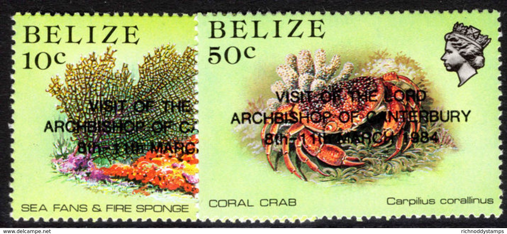 Belize 1984 Visit Of The Archbishop Of Canterbury Unmounted Mint. - Belize (1973-...)