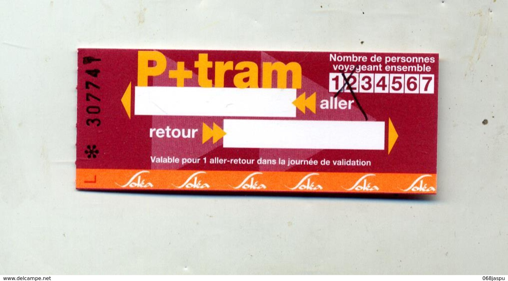 Ticket Parc Et Tram Mulhouse - Europe