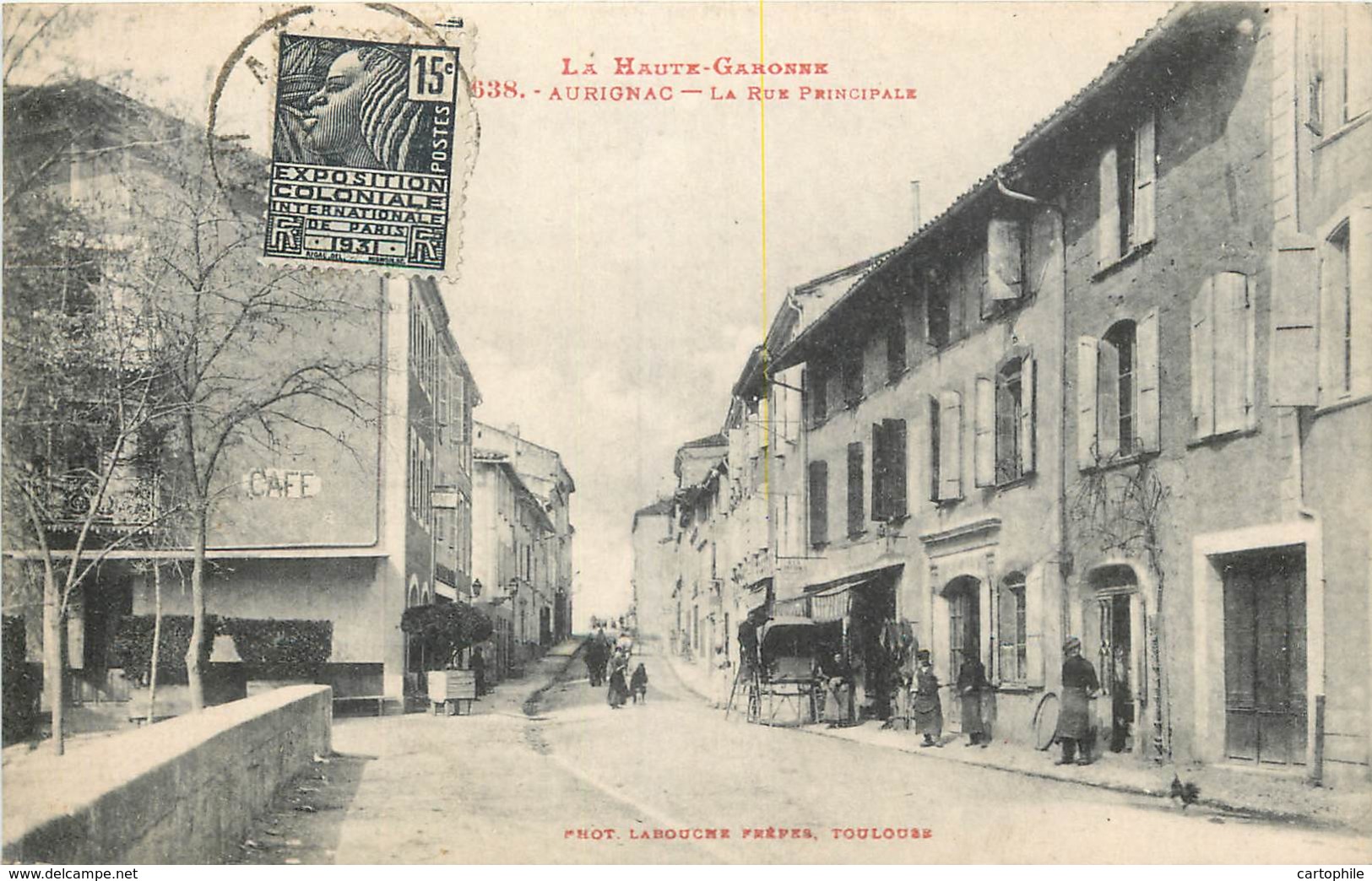 31 - AURIGNAC - La Rue Principale En 1931 - Autres & Non Classés